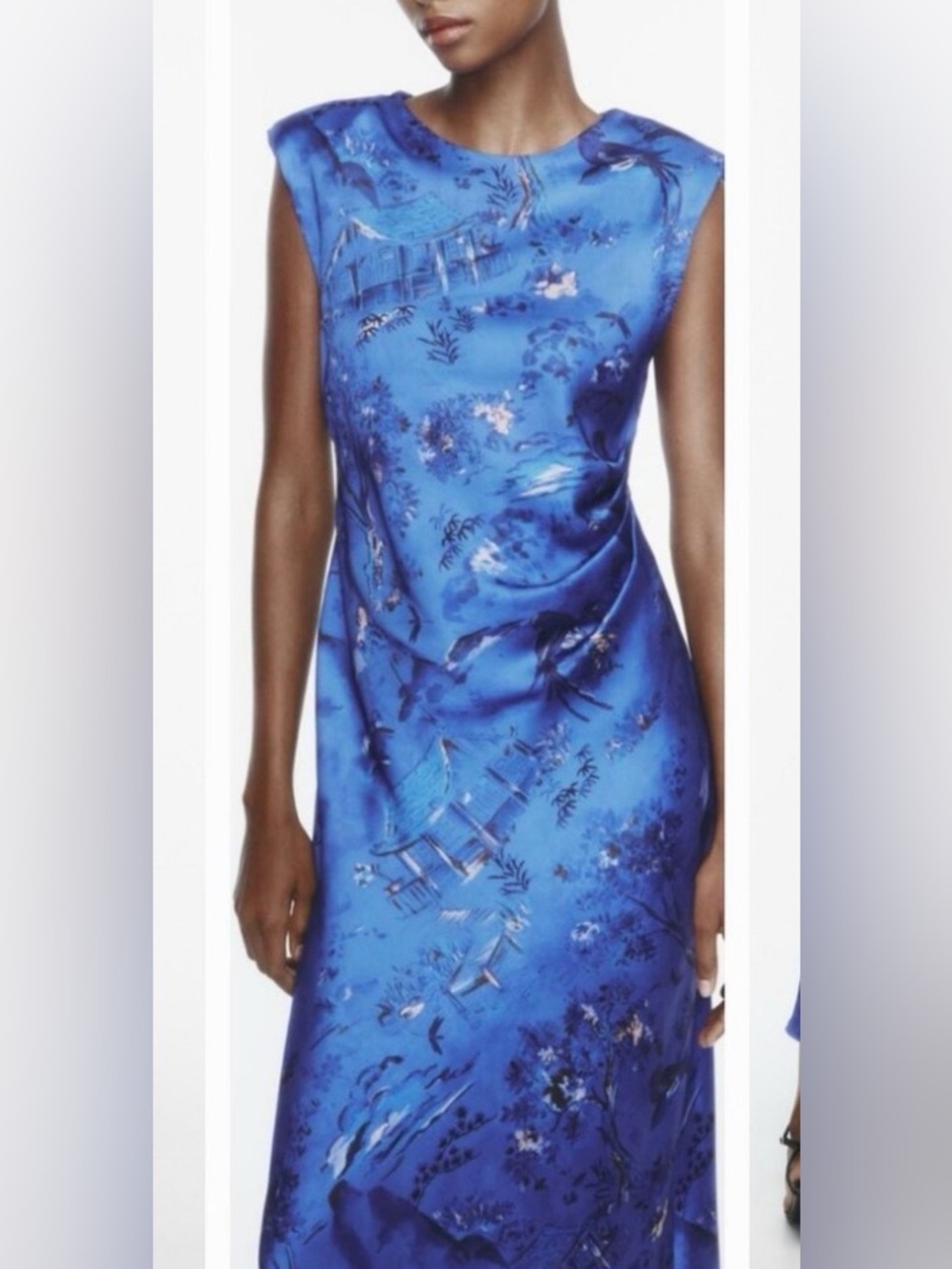 Zara Royal Blue Floral Maxi Dress
